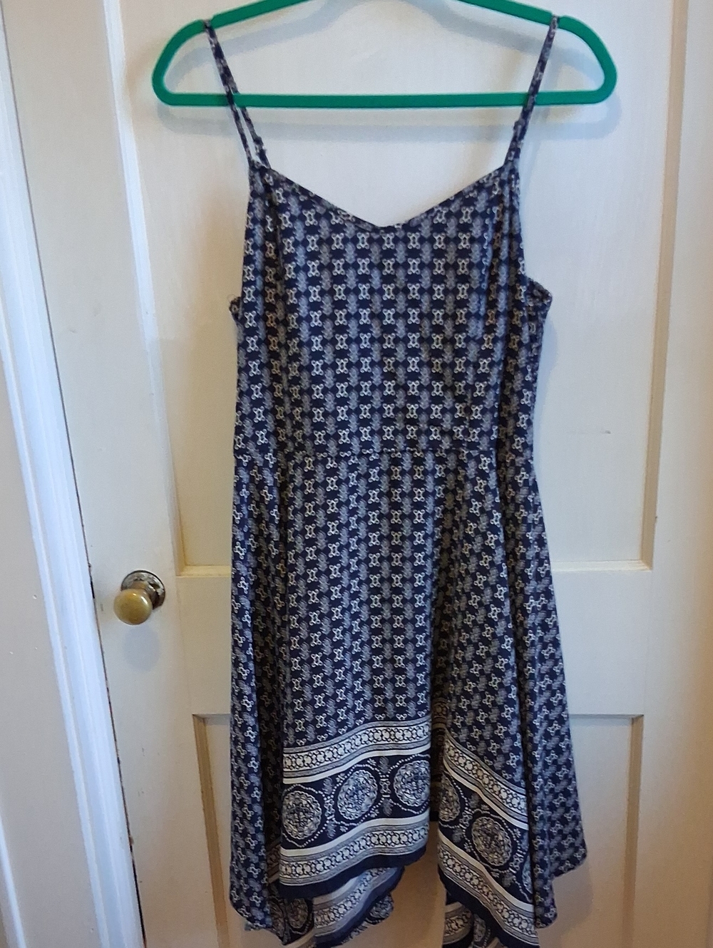 Xhilaration Navy and White Printed Sundress
